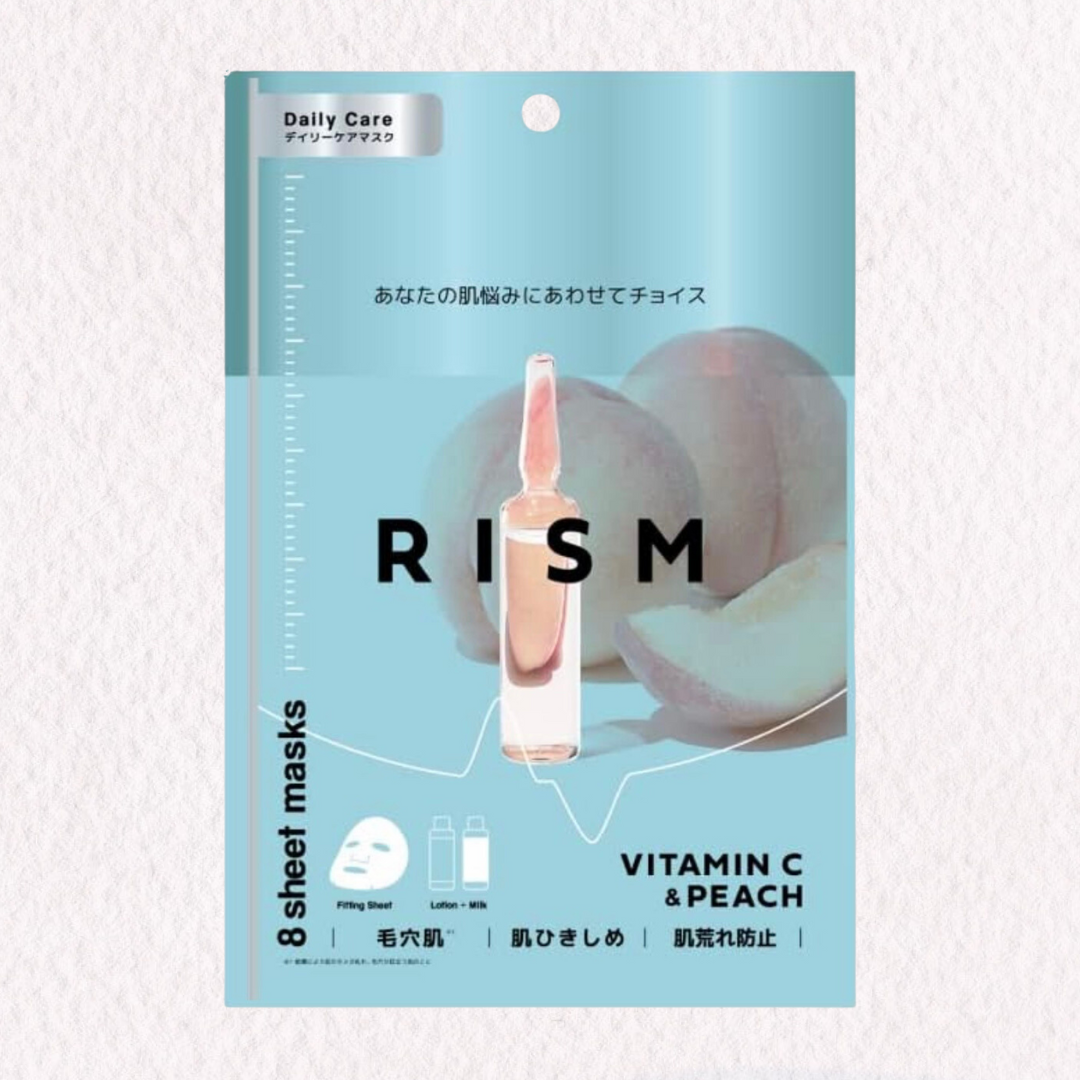 RISM Vitamin C & Peach Sheet Mask | Japanese skincare | FREYA - Asian Beauty Secret