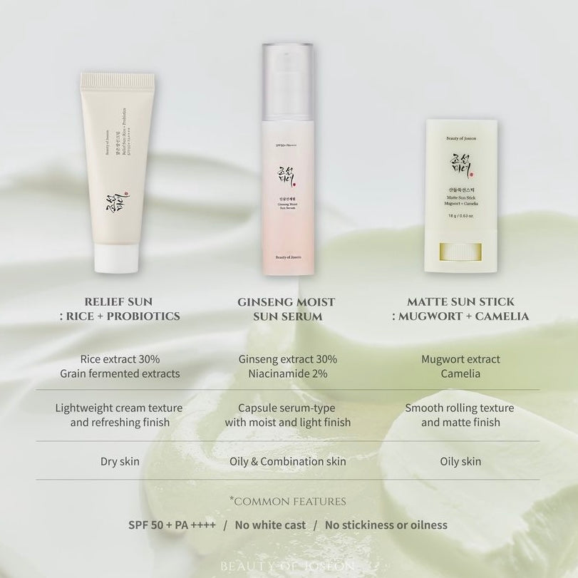 BEAUTY OF JOSEON Ginseng Moist Sun Serum SPF 50+ PA++++ (50ml) | Korean skincare | FREYA - Asian Beauty Secret