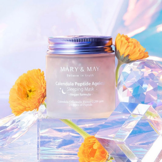 MARY & MAY - Calendula Peptide Ageless Sleeping Mask (110g) | Korean skincare | FREYA - Asian Beauty Secret