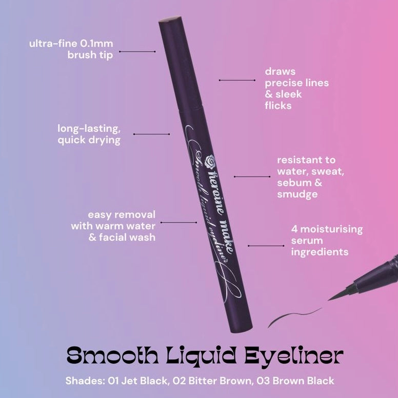 KISS ME Heroine Make Smooth Liquid Eyeliner Super Keep | Japanese makeup | FREYA - Asian Beauty Secret