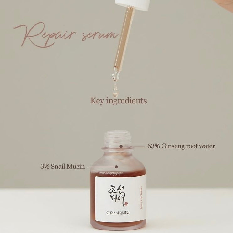 BEAUTY OF JOSEON Revive Serum : Ginseng + Snail Mucin (30ml) | Korean skincare | FREYA - Asian Beauty Secret