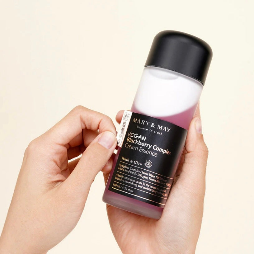 MARY & MAY Vegan Blackberry Complex Cream Essence (140ml) | Korean skincare | FREYA - Asian Beauty Secret