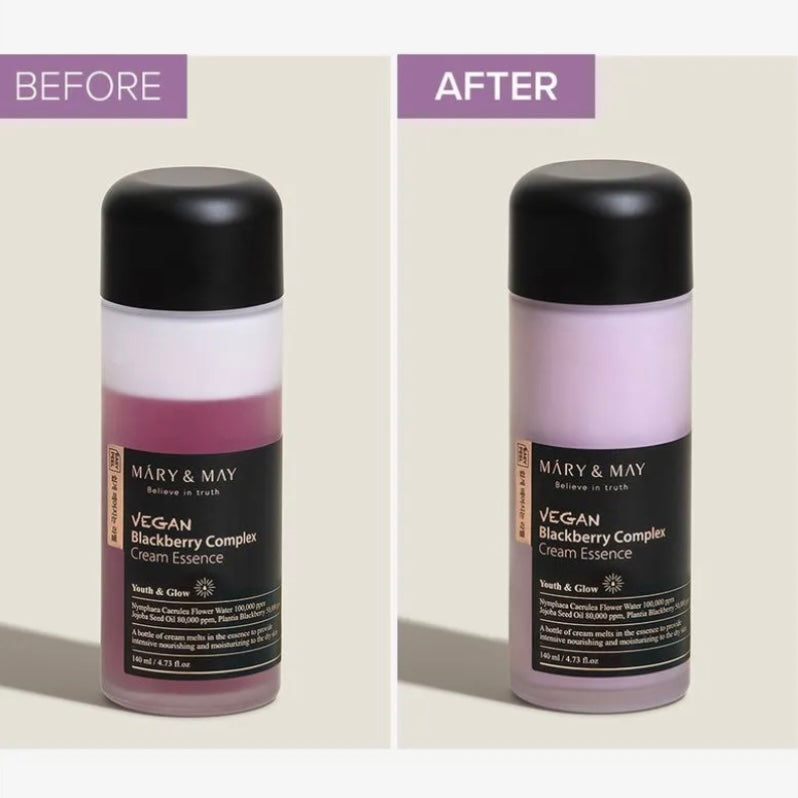 MARY & MAY Vegan Blackberry Complex Cream Essence (140ml) | Korean skincare | FREYA - Asian Beauty Secret
