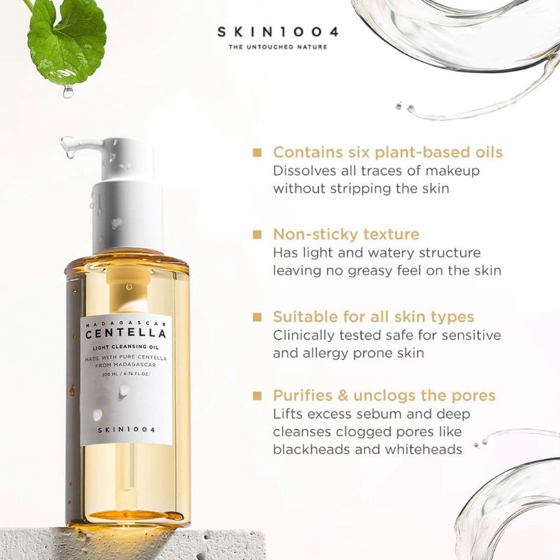 SKIN1004 Madagascar Centella Light Cleansing OIl (200ml) | Korean skincare | FREYA - Asian Beauty Secret