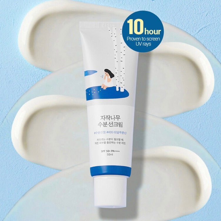 ROUND LAB Birch Juice Moisturizing Sun Cream SPF50+ PA++++ (50ml) | Korean skincare | FREYA - Asian Beauty Secret